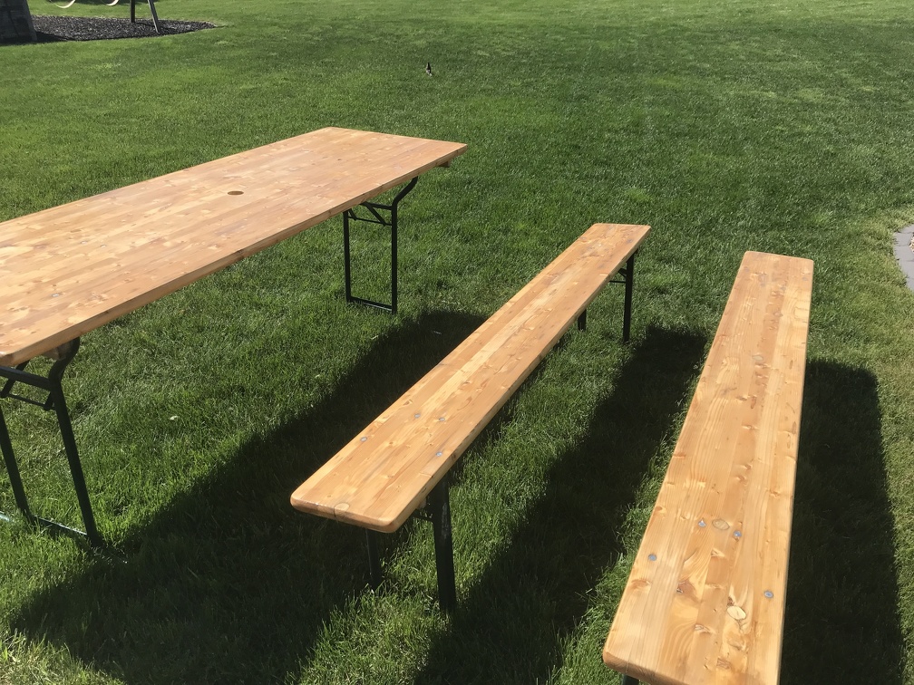 Erynn Refinished Our German Beer Hall Tables1